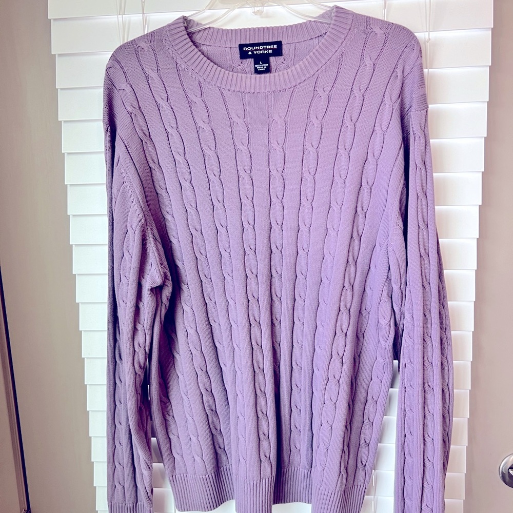 Men’s Roundtree & Yorke Purple Lilac Large Sweater